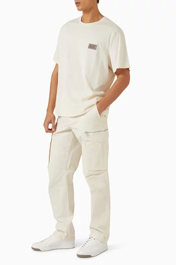 Cargo Pants in Stretch Cotton-poplin