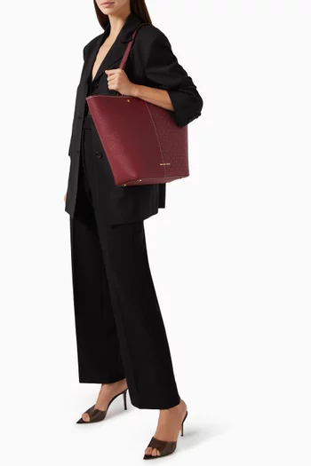 حقيبة يد فلورا كبيرة جلد وقنب