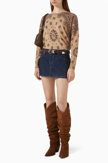 Mela Western Sweater in Cashmere-knit