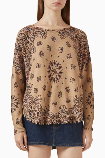 Mela Western Sweater in Cashmere-knit