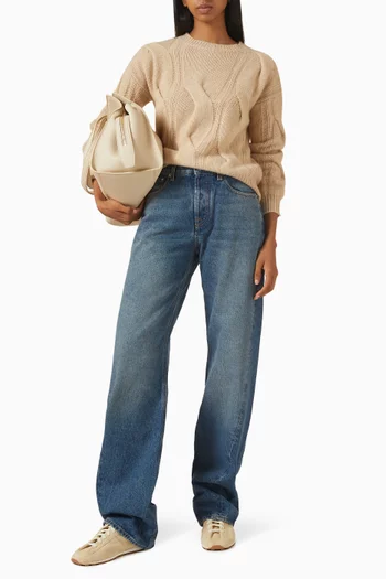 Nils Twisted Round-neck Sweater in Cashmere