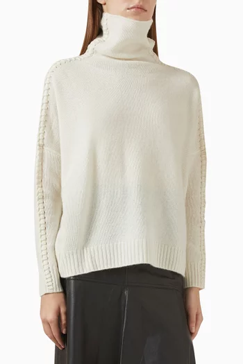 Thea Funnel-neck Sweater in Cashmere