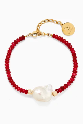 Verity Beaded Bracelet in 18kt Gold-plating