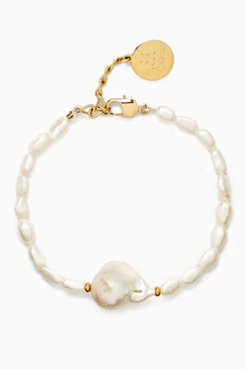 Venus Pearl Bracelet in 18kt Gold-plating