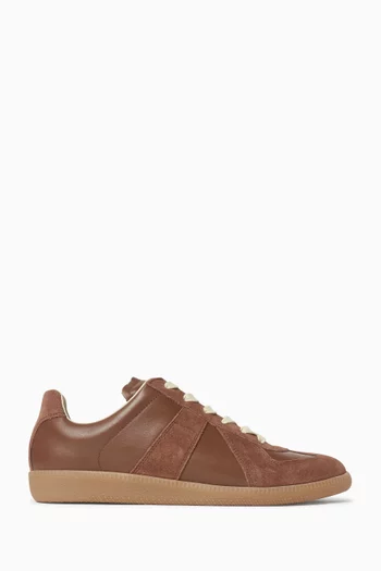 Replica Low-top Sneakers in Nappa & Suede