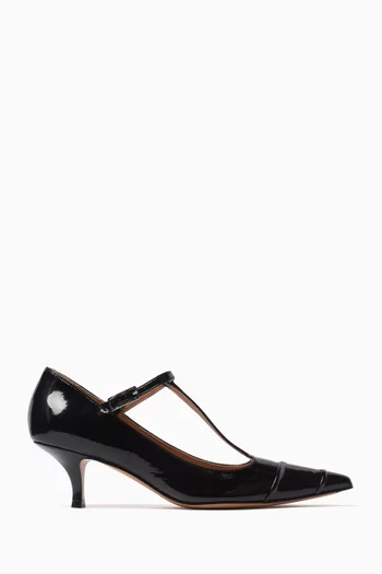 Kinkies T-bar 55 Pumps in Leather