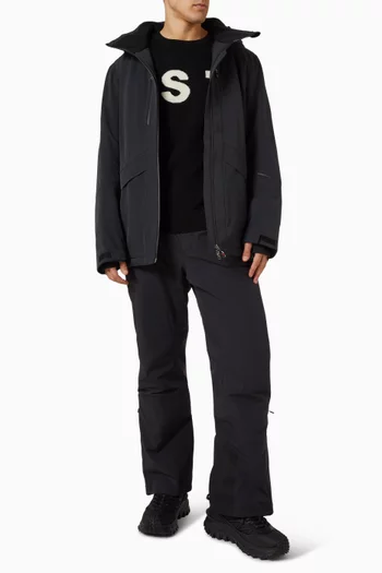 سترة مزينة بكلمة Piste صوف مارينو