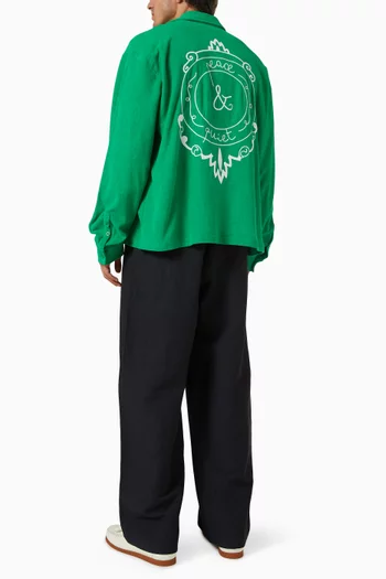 PQ Seal Button-up Shirt in Terry Cloth