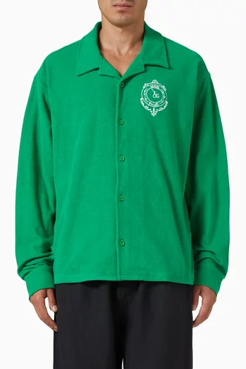 PQ Seal Button-up Shirt in Terry Cloth