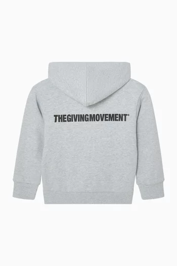 Zip-up Hoodie in Organic Cotton-blend