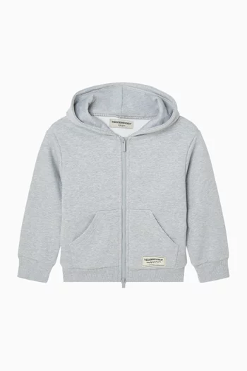 Zip-up Hoodie in Organic Cotton-blend