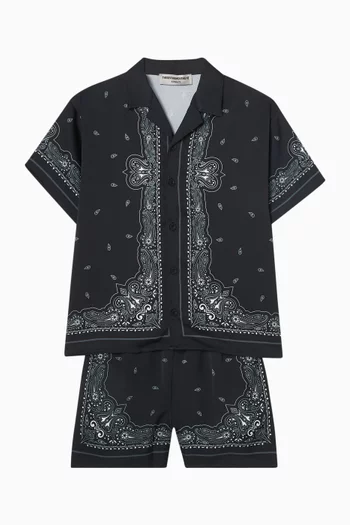 Paisley Print Shirt in Recycled Satin