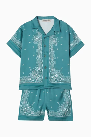 Paisley Print Shirt in Recycled Satin