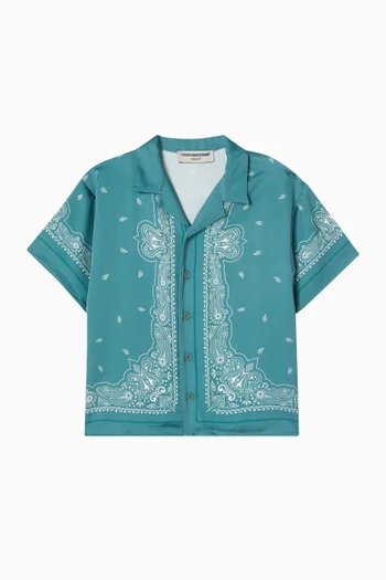 Paisley Print Shirt in Recycled Satin