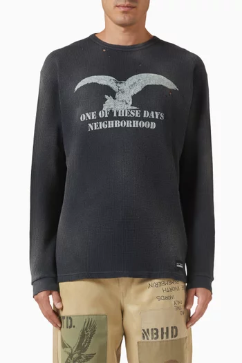 سويت شيرت بفتحة رقبة مستديرة بنسيج متشابك نيبر هود × ون اوف ذيس ديز