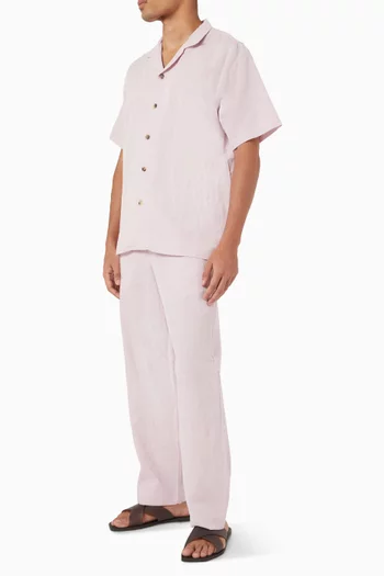 Camp Collar Shirt in Linen