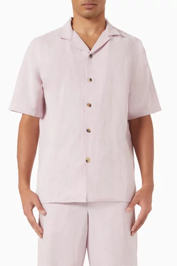 Camp Collar Shirt in Linen
