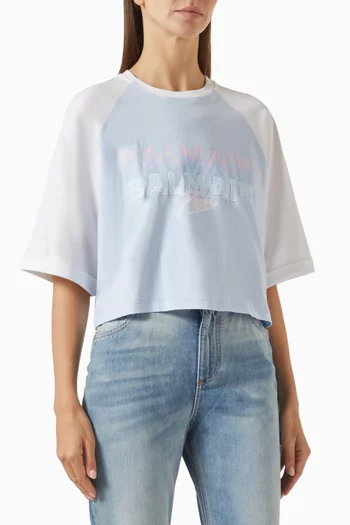 Logo Crop T-shirt in Cotton