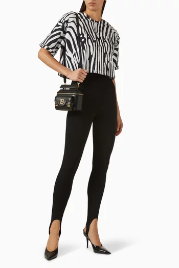 Zebra-print Crop T-shirt in Organic-cotton