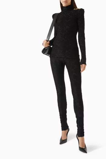 Baroque-pattern Leggings