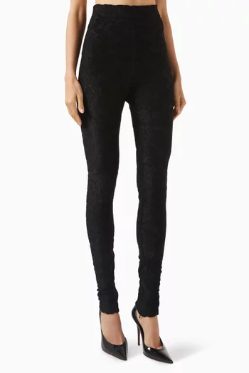 Baroque-pattern Leggings