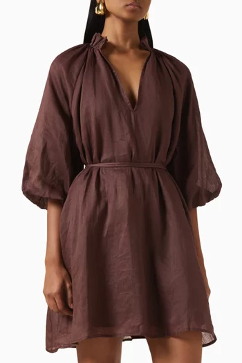Ellie Smock Dress in Ramie