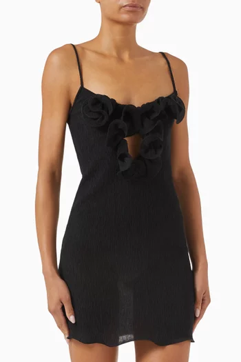 Beach Mini Dress in Crepe