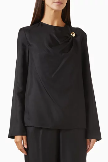 Azae Draped Top in Silk