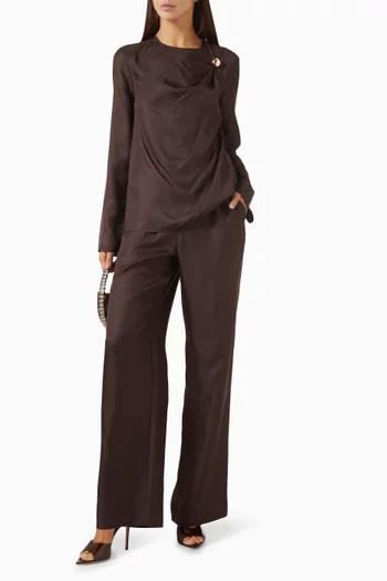 Azae Draped Top in Silk