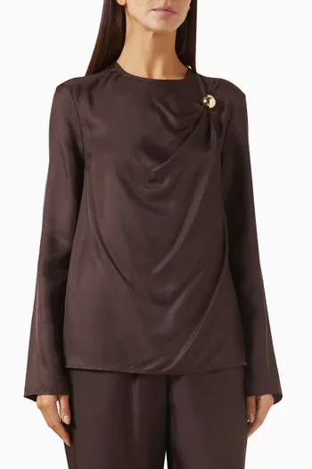 Azae Draped Top in Silk