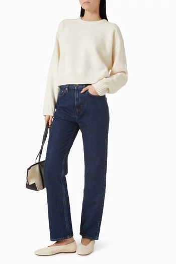 Bruzzi Cropped Sweater in Wool-cashmere