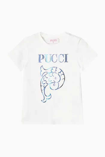 Logo Print T-shirt in Cotton