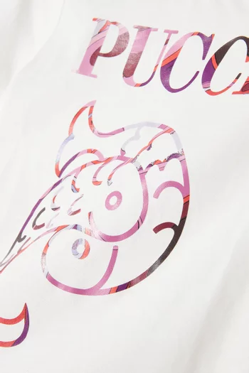 Logo Print T-shirt in Cotton