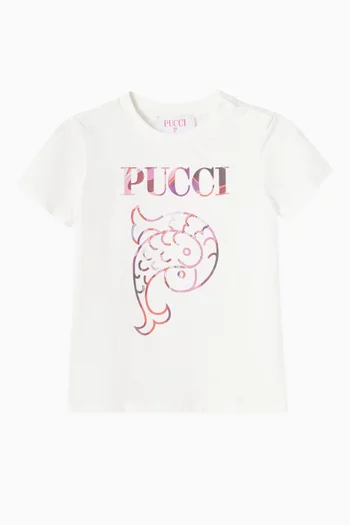 Logo Print T-shirt in Cotton