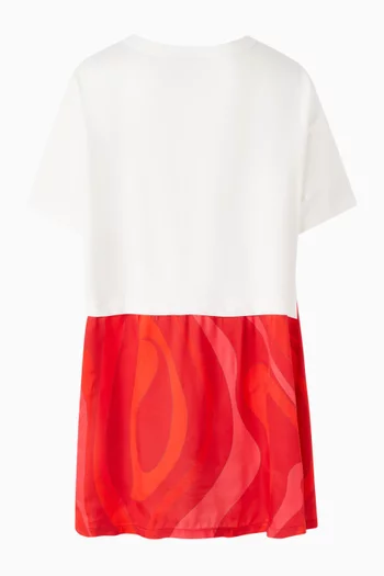 Abstract Print T-shirt Dress in Jersey