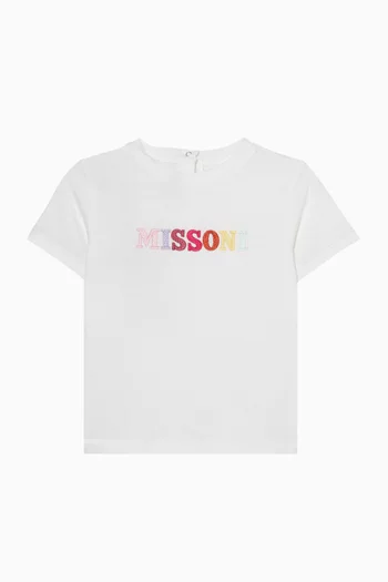 Embroidered Logo T-shirt in Jersey