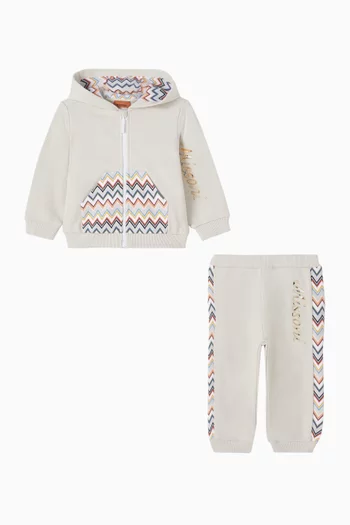 Chevron Printed Tracksuit Set