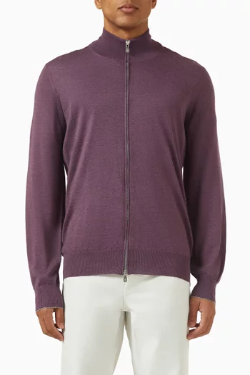 كارديغان منسوج بسحّاب