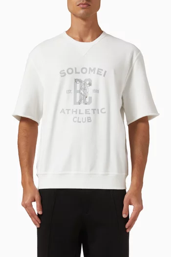 Printed Sweatshirt in Cotton French Terry
