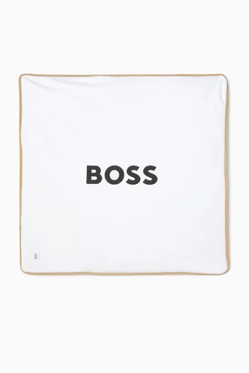 Logo Blanket in Cotton Fleece