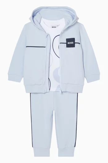 3-piece Logo Tracksuit Set in Cotton