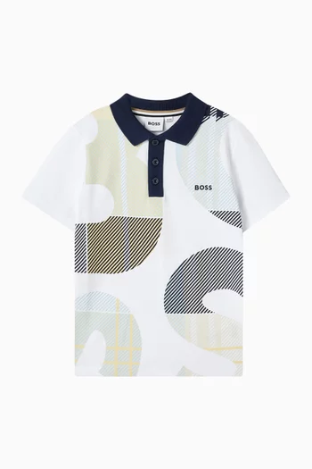 Logo Polo Shirt in Cotton-blend