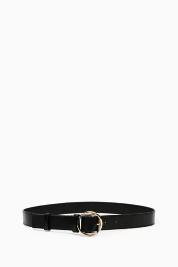 La Salon Buckled Belt in Leather