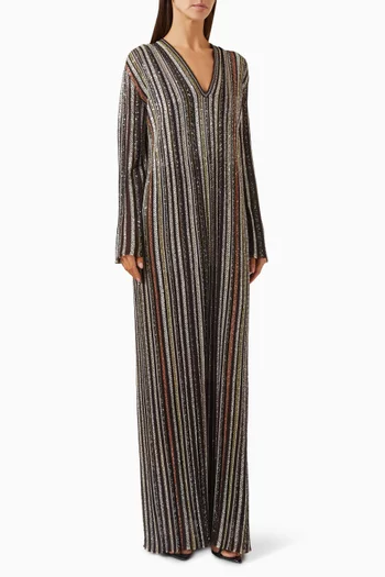 Sequin-embellished Dress in Rayon Blend