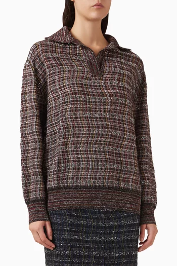 Polo Sweater in Viscose-blend