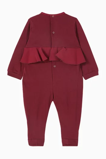 Ruffled Sleepsuit in Cotton