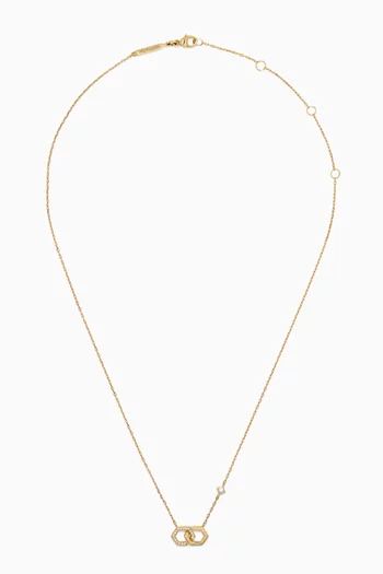 Infinity Small Diamond Necklace in 18kt Gold