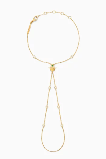 Turathi Diamond Hand Chain Bracelet in 18kt Gold