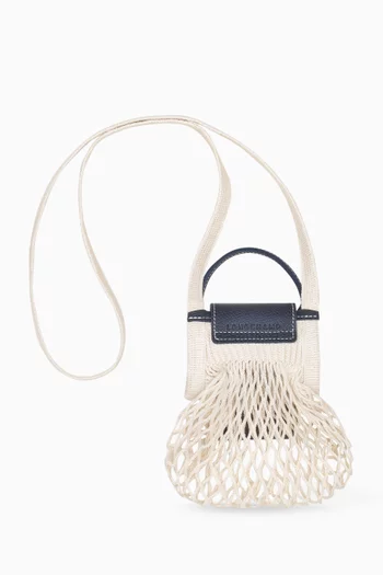 XS Le Pliage Collection Mesh Bag in Cotton-canvas