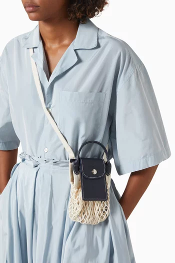 XS Le Pliage Collection Mesh Bag in Cotton-canvas